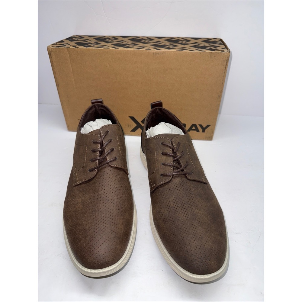 XRAY Mens Brown Perforated Casual Dress Shoes Oxford Sneakers Size 8.5